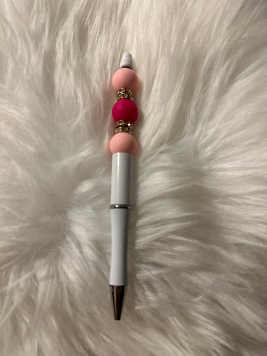 Pink Beaded Pen