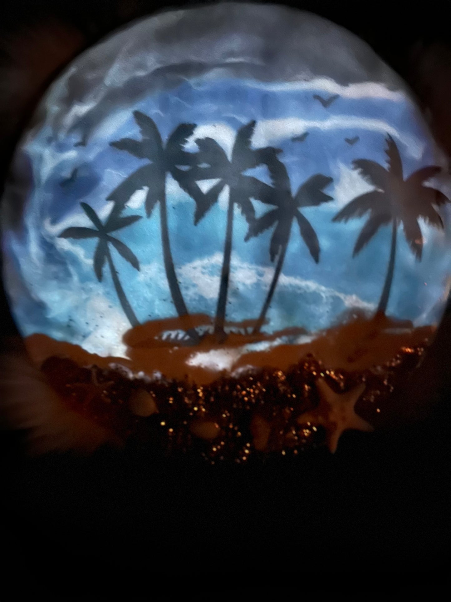 Resin Hanging Art Circles